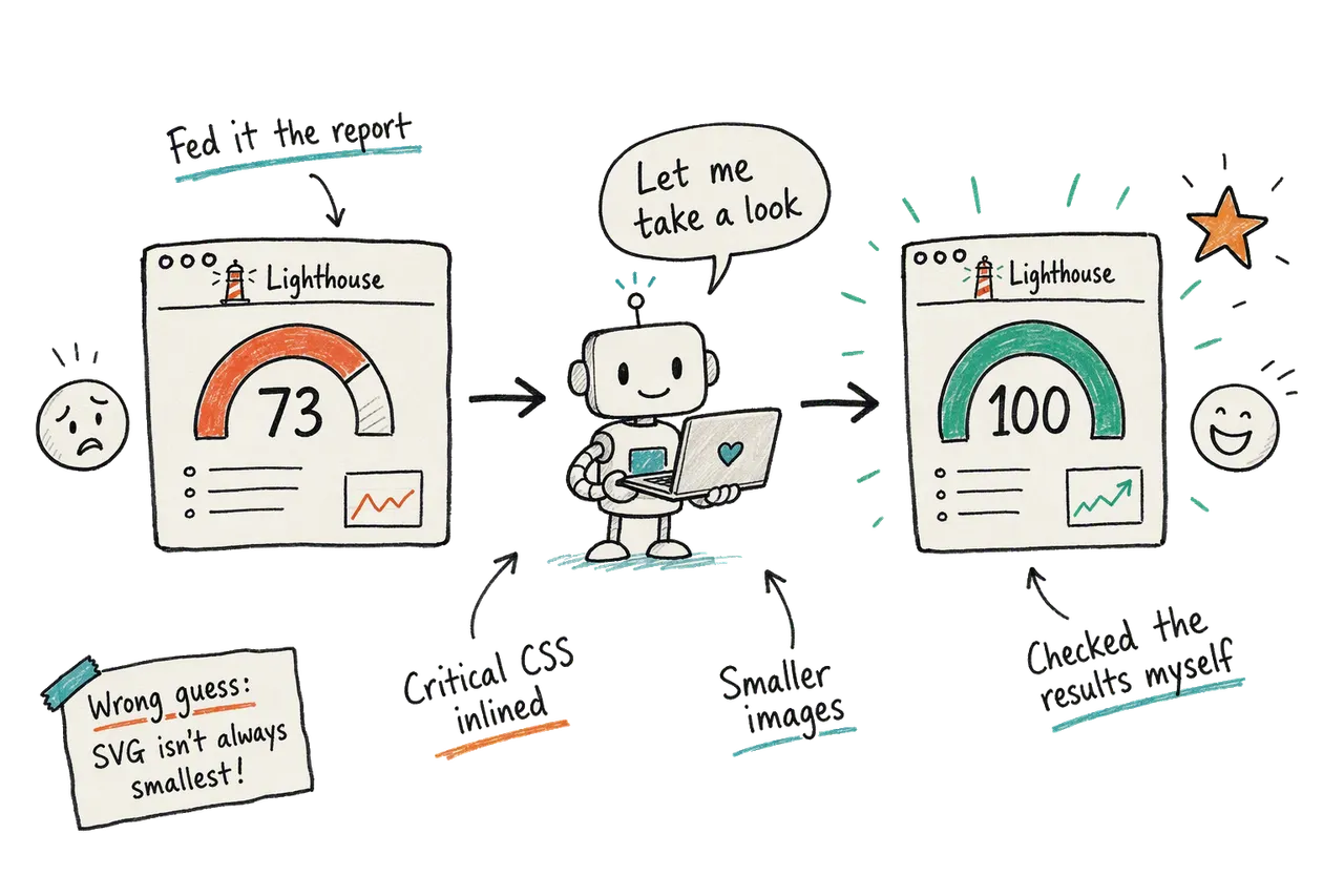 How AI helped me get a perfect Lighthouse score