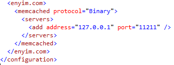 Enyim Memcached Config