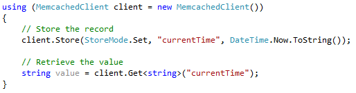 Enyim Memcached Code