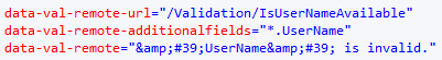 ASP.NET Remote Validation Attributes