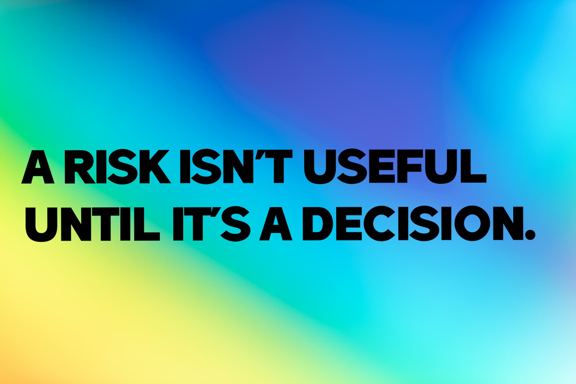 A TPM turns the technical risk into a decision that someone can make