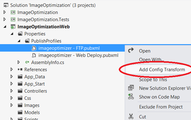 "Visual Studio pubxml"